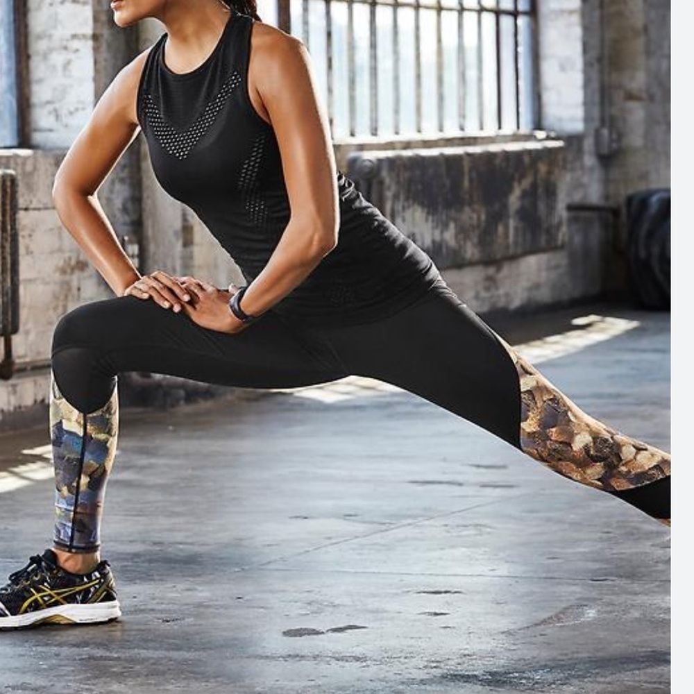 Athleta Asym Sonar Honeycomb Leggings